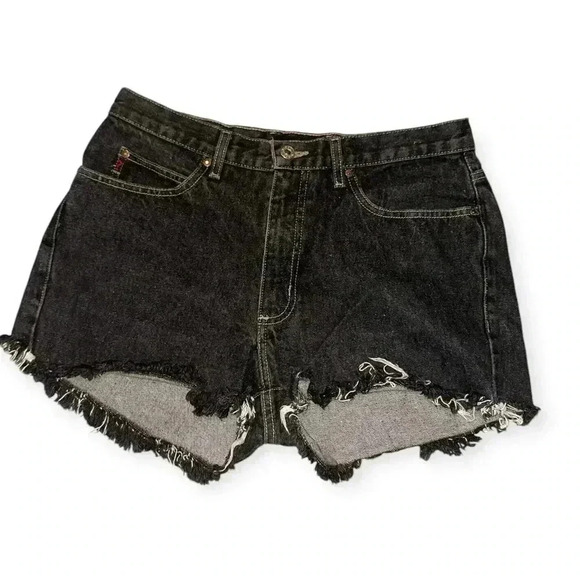 GUESS vintage Women's denim black short size 31 - Picture 1 of 9